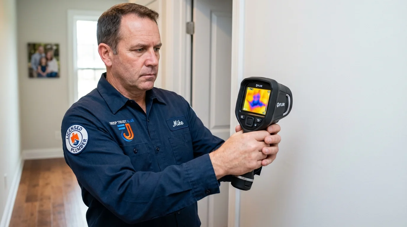 Thermal imaging leak detection by Johns Plumbing LLC in Quinton